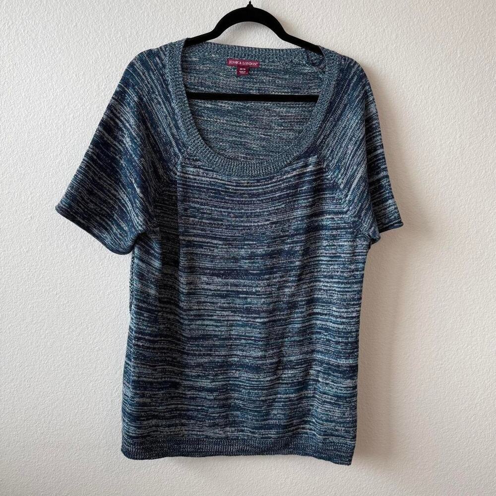 Blue short sleeve sweater
